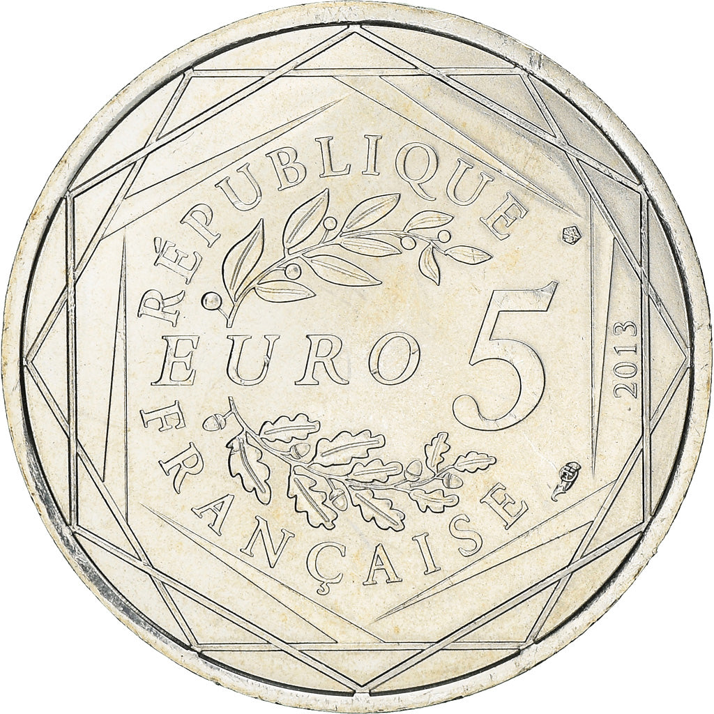 France, 5 Euro, Fraternité, 2013, MS(60-62), Silver, Gadoury:EU647