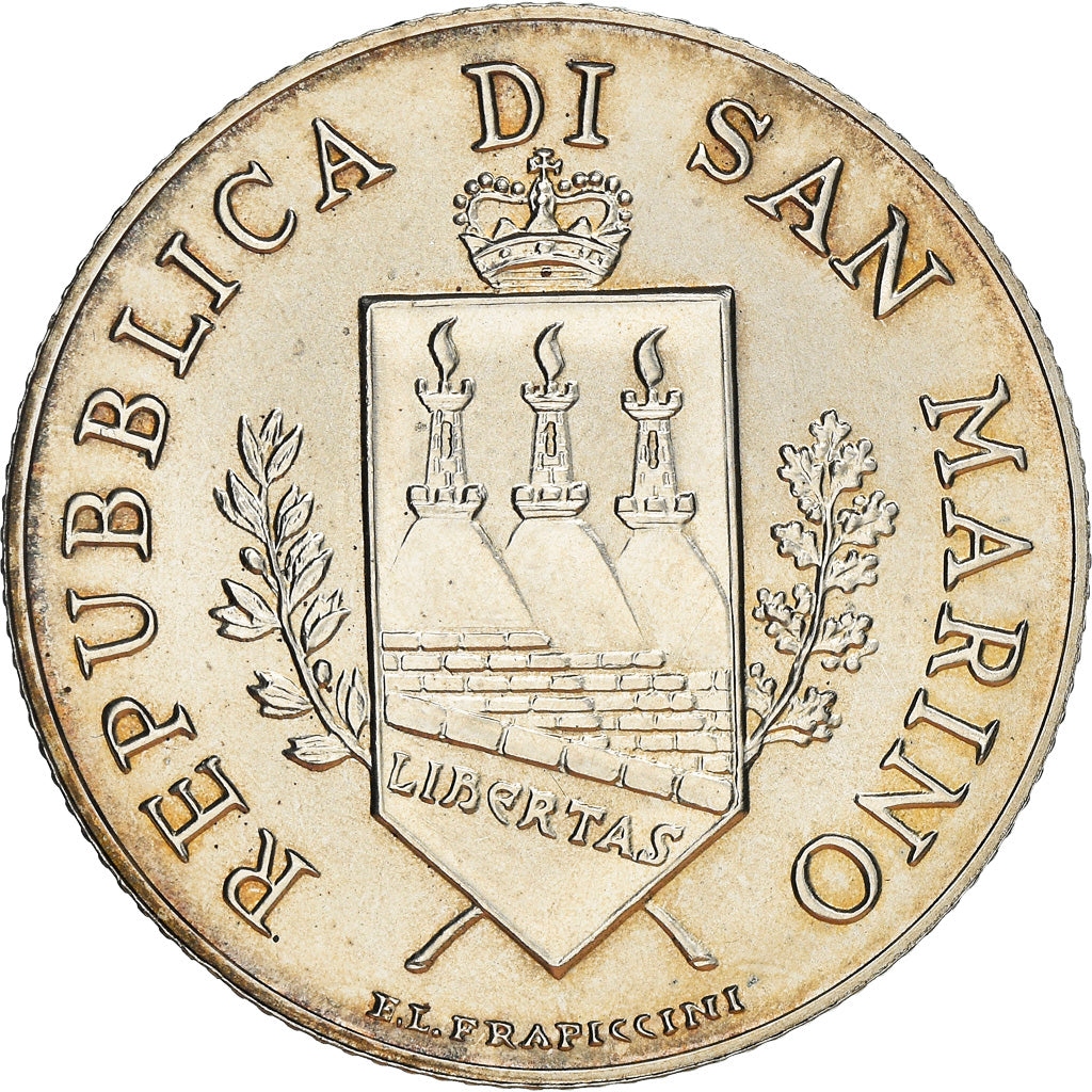 San Marino, 5 Euro, 2004, Rome, Bartolomeo Borghesi, MS(63), Silver, KM:458