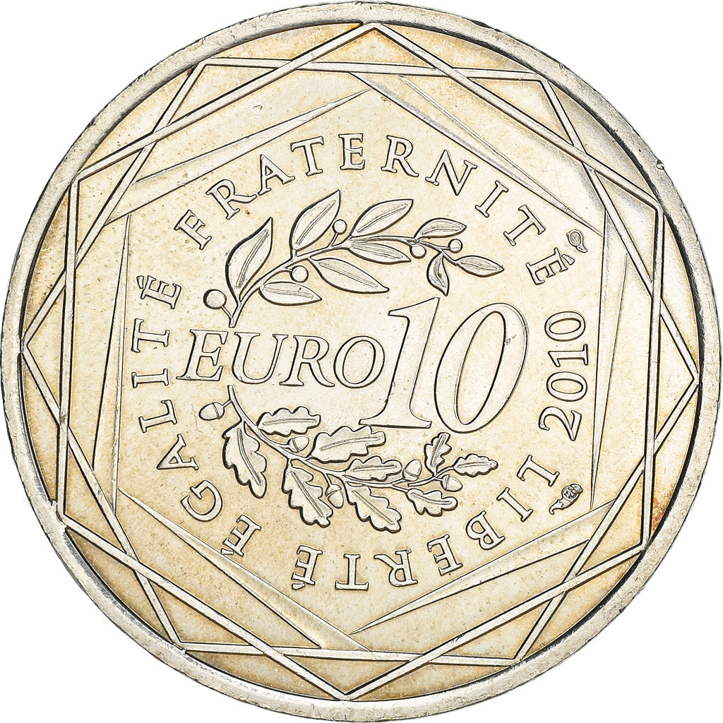 Frankrijk, 10 Euro, Nord-Pas de Calais, 2010, Paris, PR, Zilver, Gadoury:EU399