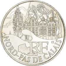 France, 10 Euro, Nord-Pas de Calais, 2011, Paris, AU(55-58), Silver, KM:1880