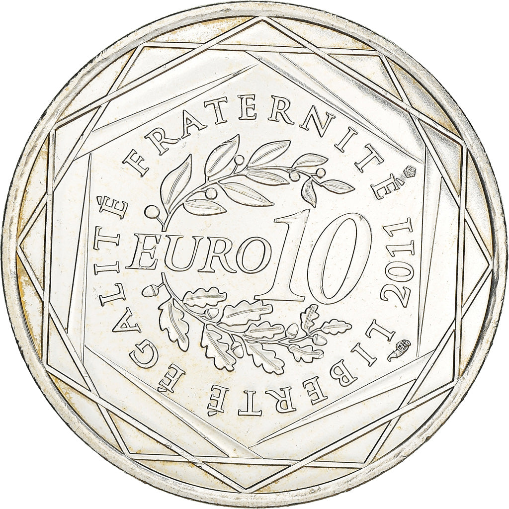 France, 10 Euro, Nord-Pas de Calais, 2011, Paris, AU(55-58), Silver, KM:1880
