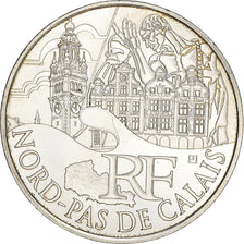 Francja, 10 Euro, Nord-Pas de Calais, 2011, Paris, AU(55-58), Srebro, KM:1880