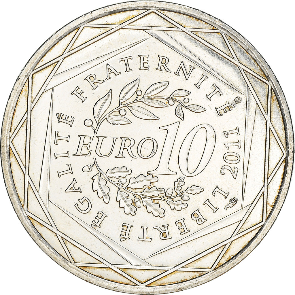 Francja, 10 Euro, Nord-Pas de Calais, 2011, Paris, AU(55-58), Srebro, KM:1880