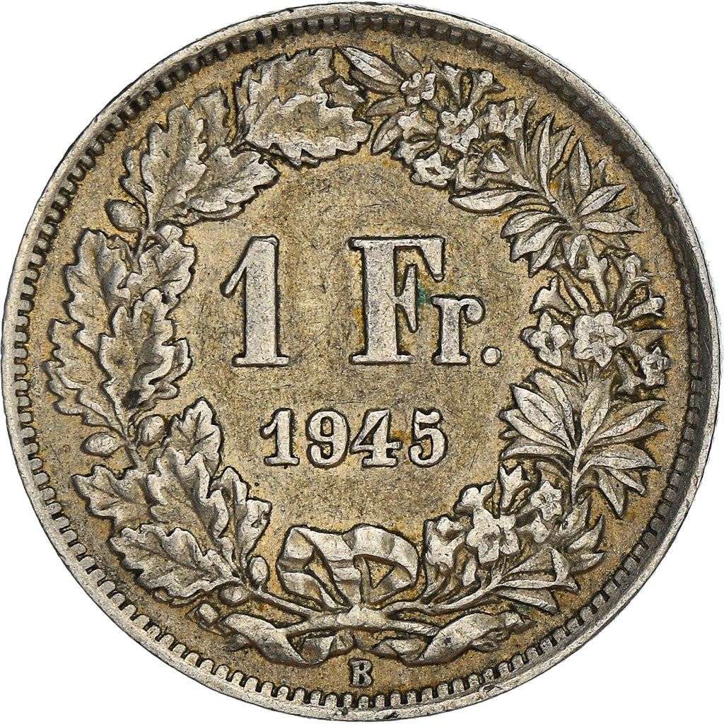 Coin, Switzerland, Franc, 1945, Bern, EF(40-45), Silver, KM:24