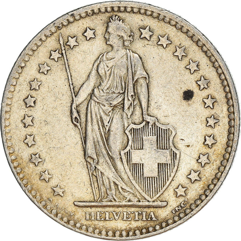 Monnaie, Suisse, 2 Francs, 1944, TTB, Argent, KM:21