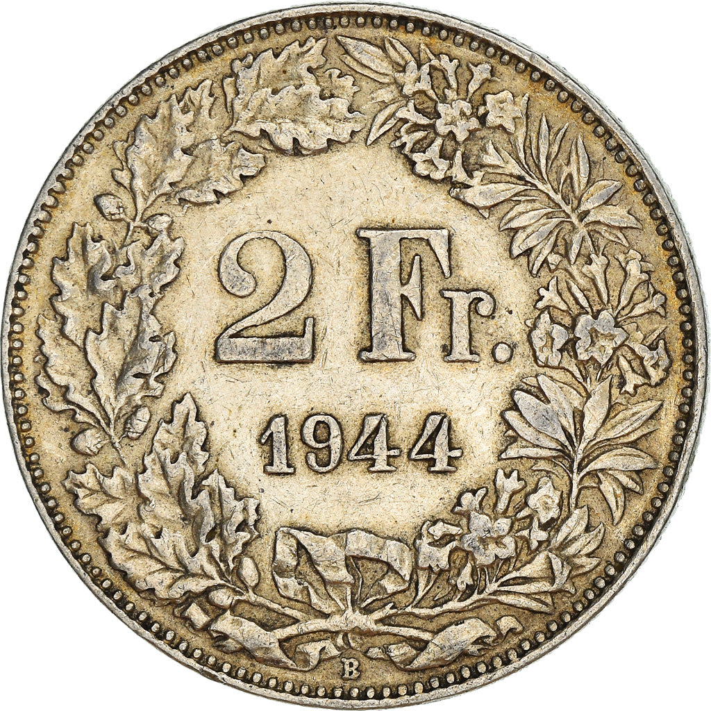 Monnaie, Suisse, 2 Francs, 1944, TTB, Argent, KM:21