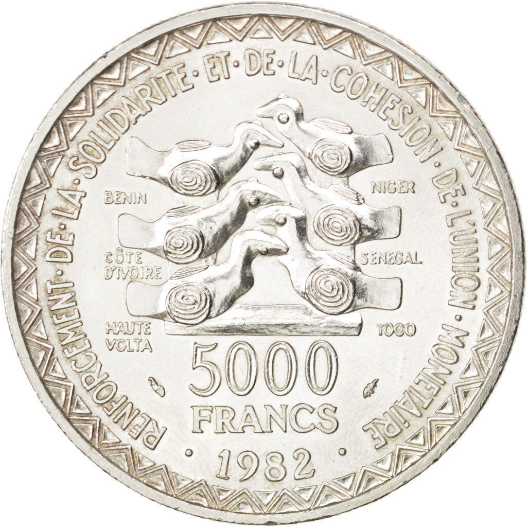 Afrique de l'Ouest, 5000 Francs 1982, KM 11