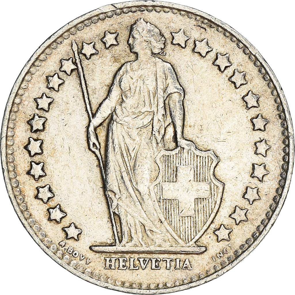 Coin, Switzerland, 1/2 Franc, 1948, Bern, VF(30-35), Silver, KM:23