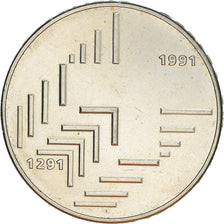 Coin, Switzerland, 20 Francs, 1991, Bern, MS(60-62), Silver, KM:70