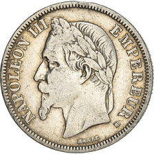 Coin, France, Napoleon III, 2 Francs, 1866, Strasbourg, VF(20-25), Silver