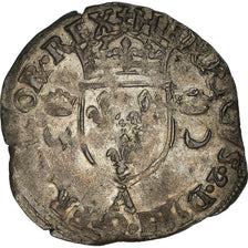 Moeda, França, Henri II, Douzain aux croissants, 1551, Paris, EF(40-45)