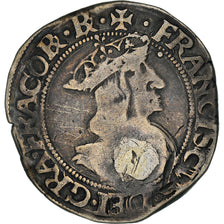 Moneta, Francia, François Ier, Teston du Dauphiné, Romans, Plugged hole, MB