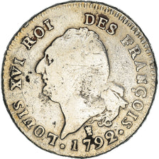 Moneta, Francia, Louis XVI, 30 Sols, 1792, Limoges, MB, Argento, KM:606.7