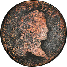 Monnaie, France, Louis XV, 1/2 Sol, 1720, Metz, B, Cuivre, Gadoury:273
