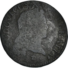 Coin, France, Louis XV, 1/2 Sol, 1721, Reims, F(12-15), Copper, Gadoury:273
