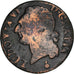 Monnaie, France, Louis XVI, 1/2 Sol à l'Ecu, 1784, Metz, B+, Cuivre
