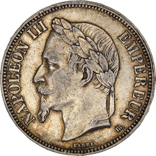 Coin, France, Napoleon III, 5 Francs, 1869, Strasbourg, EF(40-45), Silver