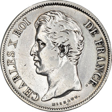 Moneta, Francia, Charles X, 5 Francs, 1829, Lille, MB+, Argento, KM:728.13