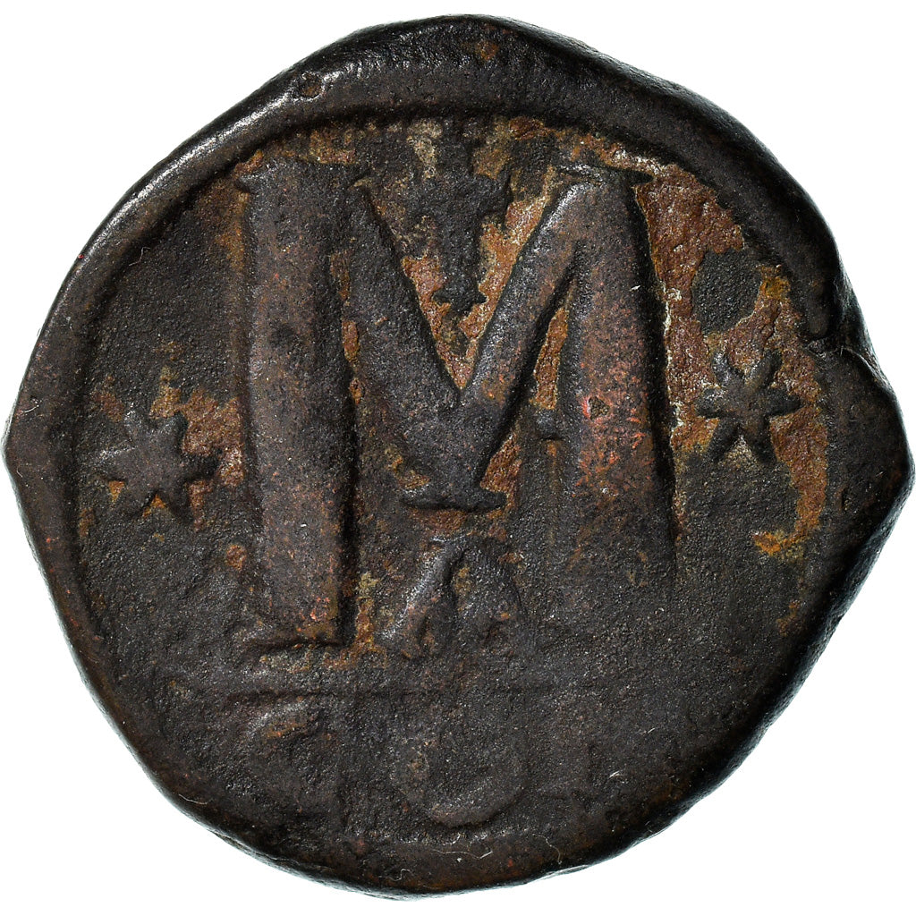 Coin, Justin I, Follis, 518-527, Constantinople, VF(20-25), Copper, Sear:62