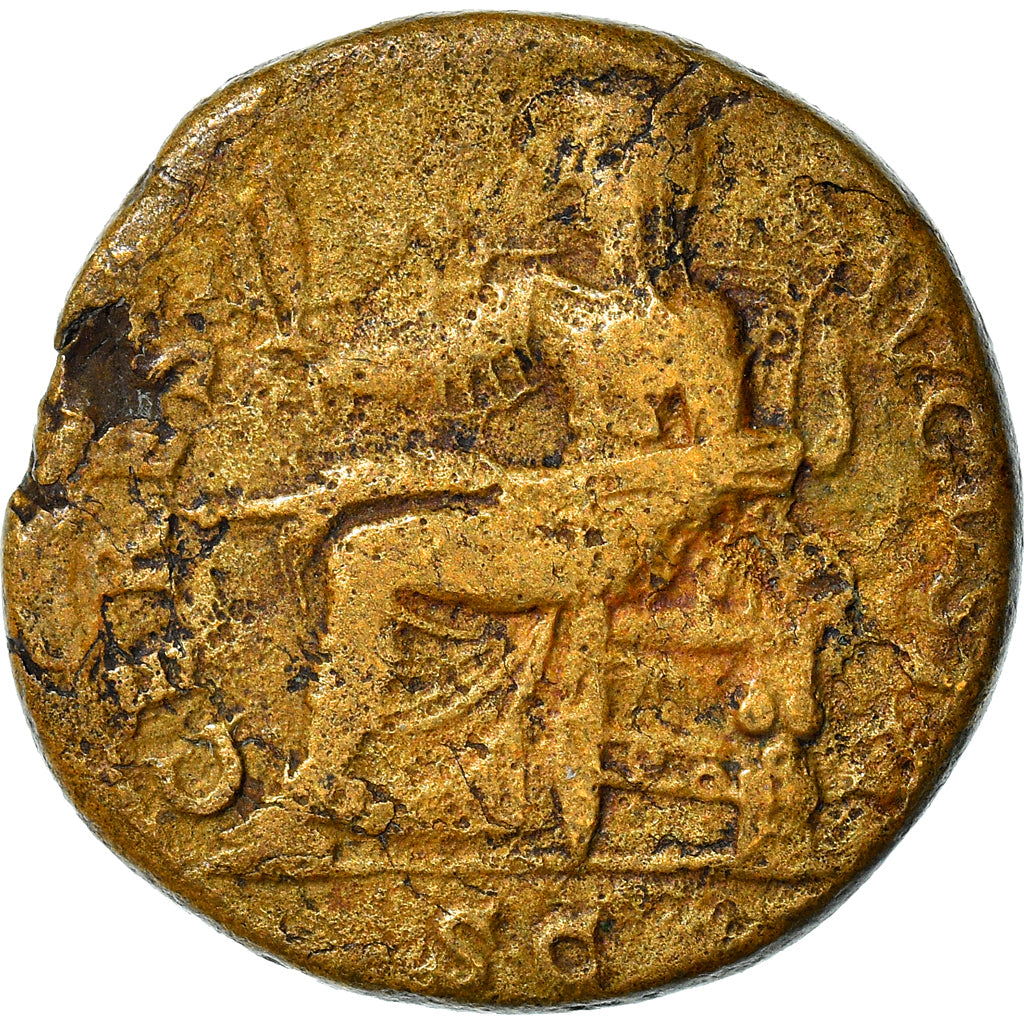 Coin, Claudius, Dupondius, 41-50, Rome, VF(30-35), Bronze, RIC:94