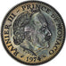 Moeda, Mónaco, 5 Francs, 1974, ENSAIO, MS(64), Prata, KM:E61, Gadoury:MC 153