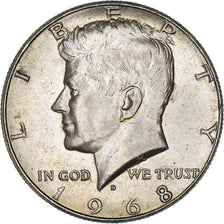 Monnaie, États-Unis, Kennedy Half Dollar, Half Dollar, 1968, Denver, SUP