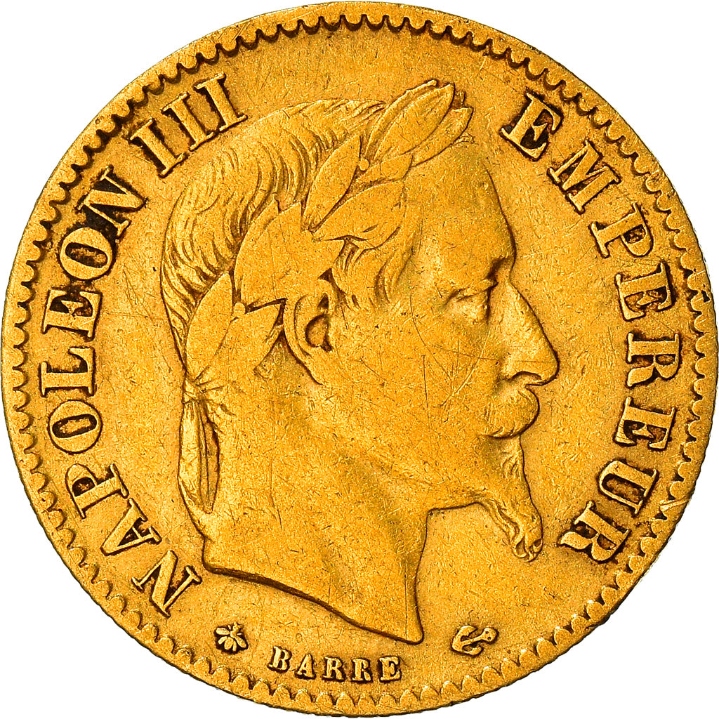 Coin, France, Napoleon III, 10 Francs, 1864, Paris, VF(30-35), Gold, KM:800.1