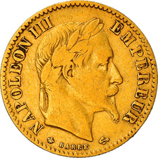 Moneta, Francia, Napoleon III, 10 Francs, 1864, Paris, MB+, Oro, KM:800.1