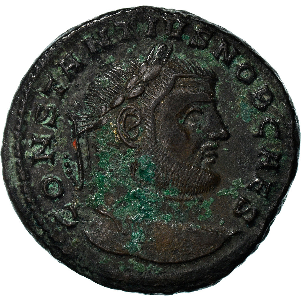 Coin, Constantius I, Follis, 295, Siscia, EF(40-45), Bronze, RIC:90a