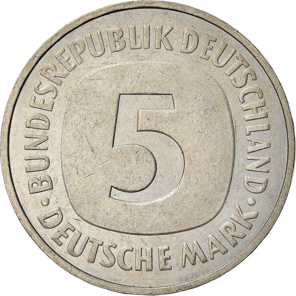 Coin, GERMANY - FEDERAL REPUBLIC, 5 Mark, 1975, Hamburg, AU(50-53)