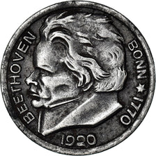 Monnaie, Allemagne, Beethoven, Bonn, 10 Pfennig, 1920, TTB, Iron