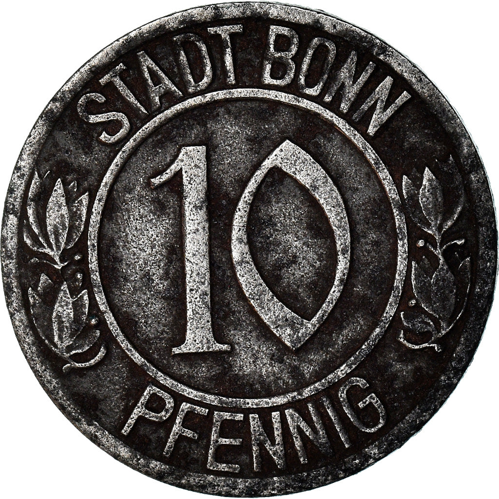 Coin, Germany, Beethoven, Bonn, 10 Pfennig, 1920, EF(40-45), Iron