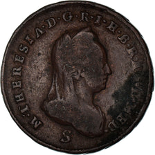 Moneda, Estados italianos, MILAN, Maria Theresa, Soldo, 1777, BC+, Cobre, KM:186