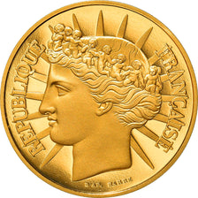 Moneta, Francia, Fraternité, 100 Francs, 1988, Proof, FDC, Oro, KM:966b