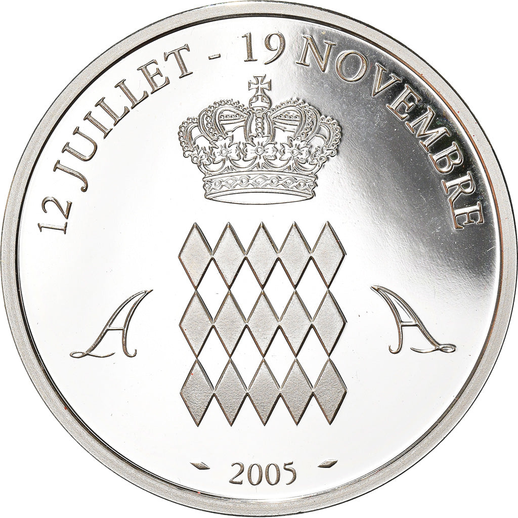 Monaco, Medal, Prince Albert II, 2005, MS(65-70), Srebro