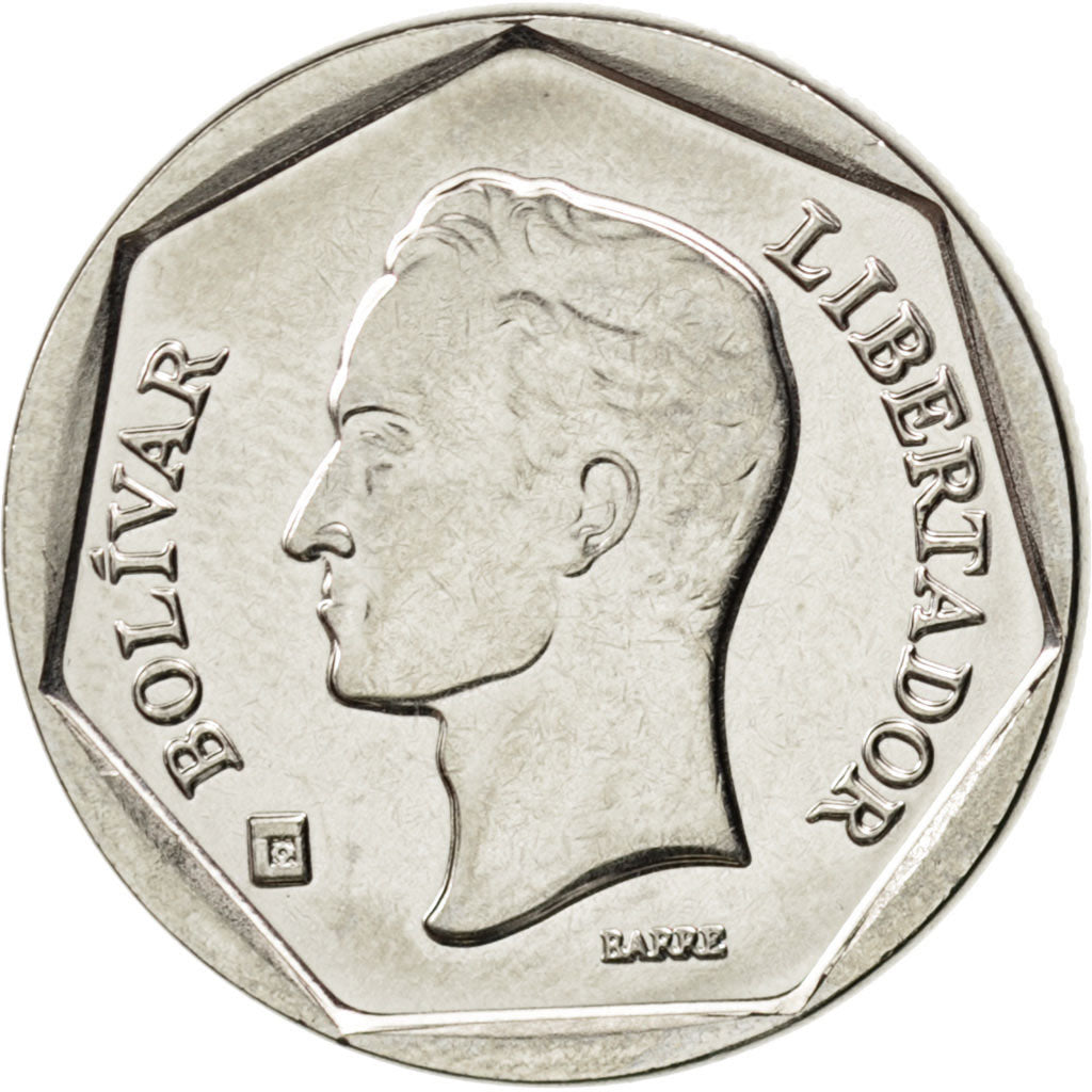 VENEZUELA, 50 Bolivares, 2004, Maracay, KM #82, MS(63), Nickel Clad Steel, 23,..