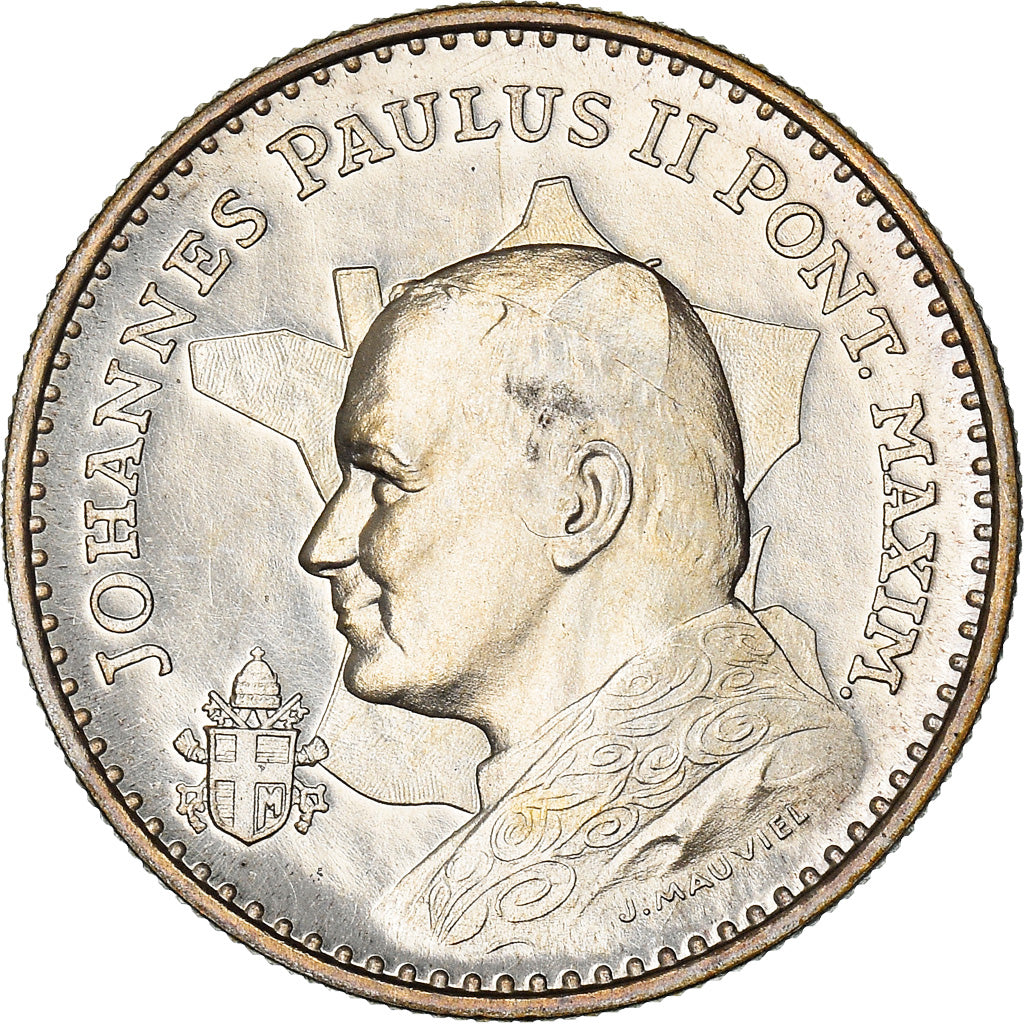 France, Medal, Jean-Paul II, Visite en France, Lyon, Ars, 1986, MS(63), Silver