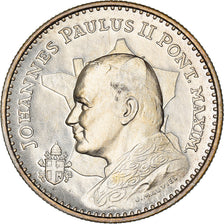 France, Medal, Jean-Paul II, Visite en France, Lyon, Ars, 1986, MS(63), Silver