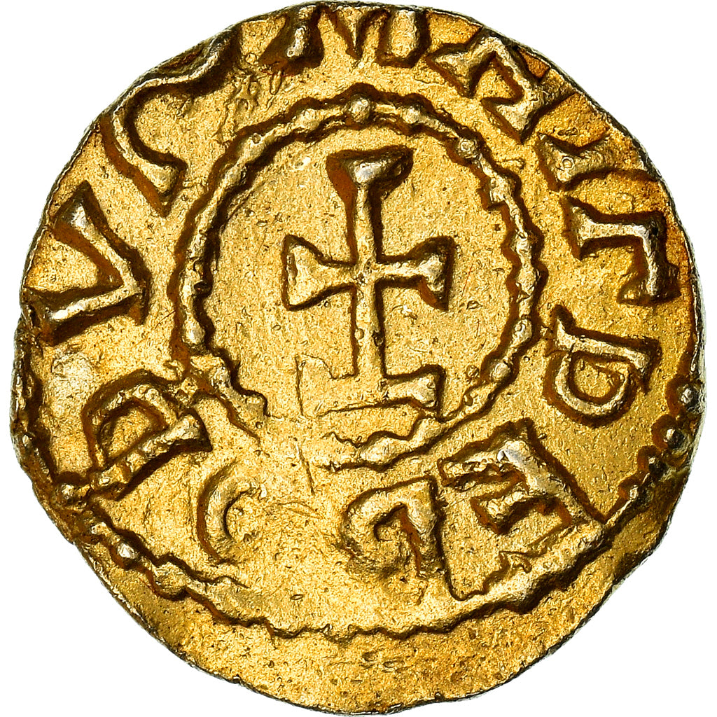 Moneta, Francja, Triens, Hildebodus moneyer, 600-670, Dun-le-Poëlier