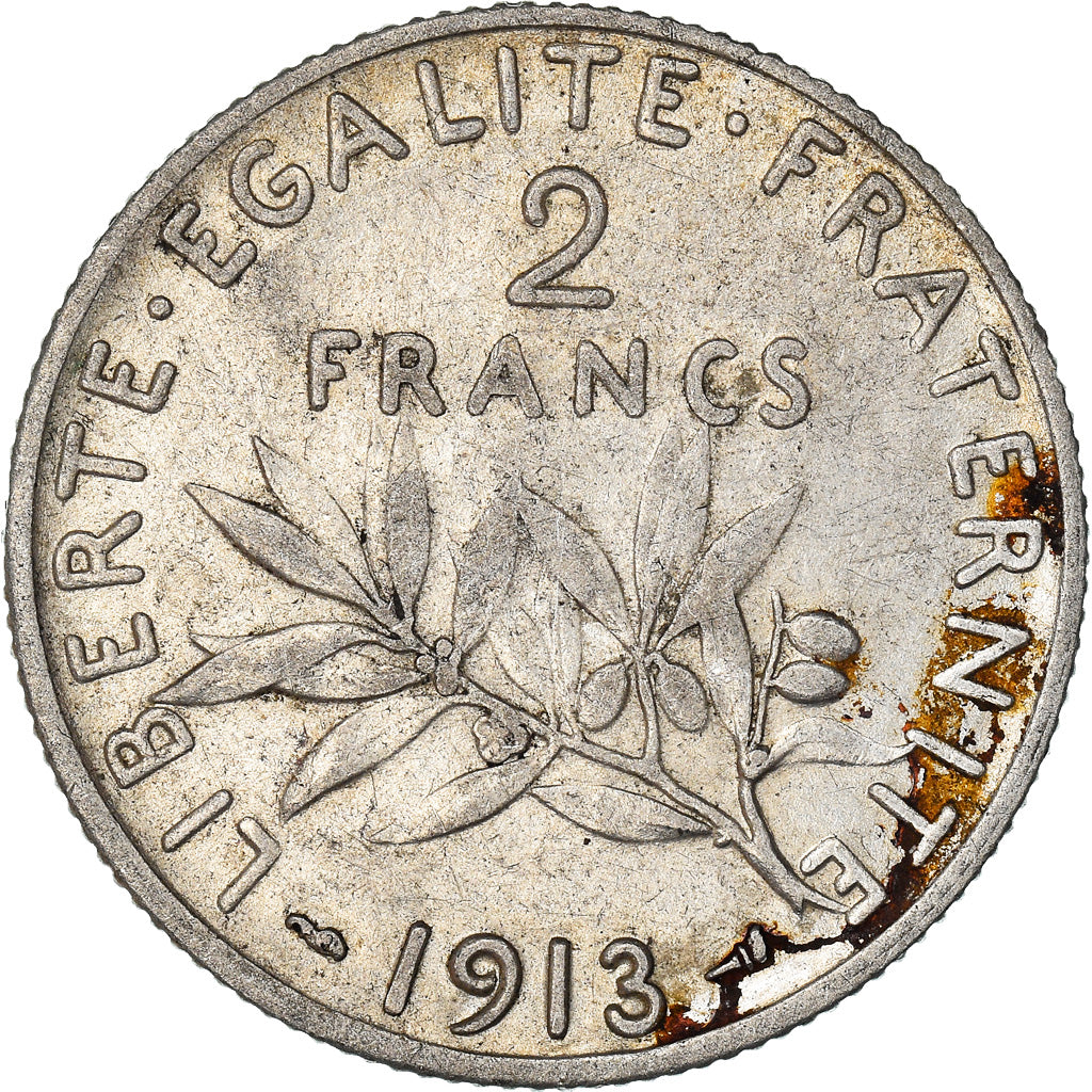 Monnaie, France, Semeuse, 2 Francs, 1913, Paris, TB+, Argent, Gadoury:532