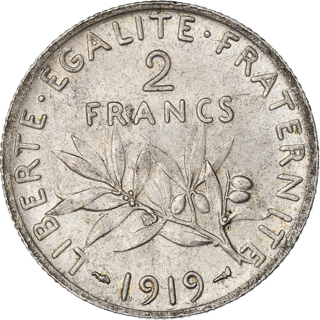Monnaie, France, Semeuse, 2 Francs, 1919, Paris, SPL, Argent, Gadoury:532
