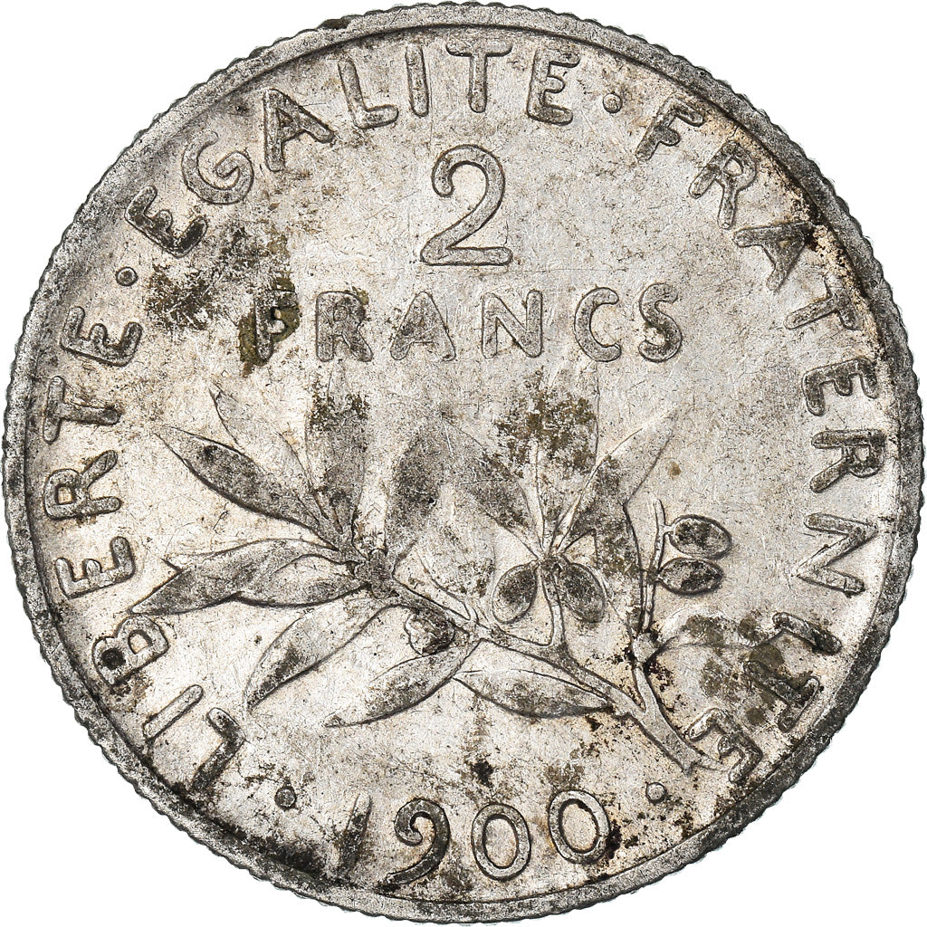Coin, France, Semeuse, 2 Francs, 1900, Paris, VF(20-25), Silver, KM:845.1