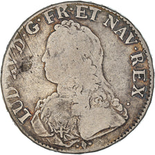 Moneda, Francia, Louis XV, Ecu aux branches d'olivier, 1727, Bayonne, BC+