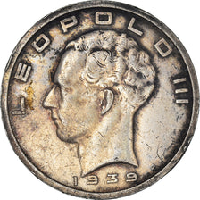 Coin, Belgium, 50 Francs, 50 Frank, 1939, EF(40-45), Silver, KM:121