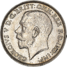 Coin, Great Britain, George V, Florin, Two Shillings, 1916, AU(50-53), Silver