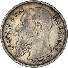 Coin, Belgium, 2 Francs, 2 Frank, 1909, VF(30-35), Silver, KM:58.1