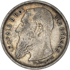 Monnaie, Belgique, 2 Francs, 2 Frank, 1909, TB+, Argent, KM:58.1