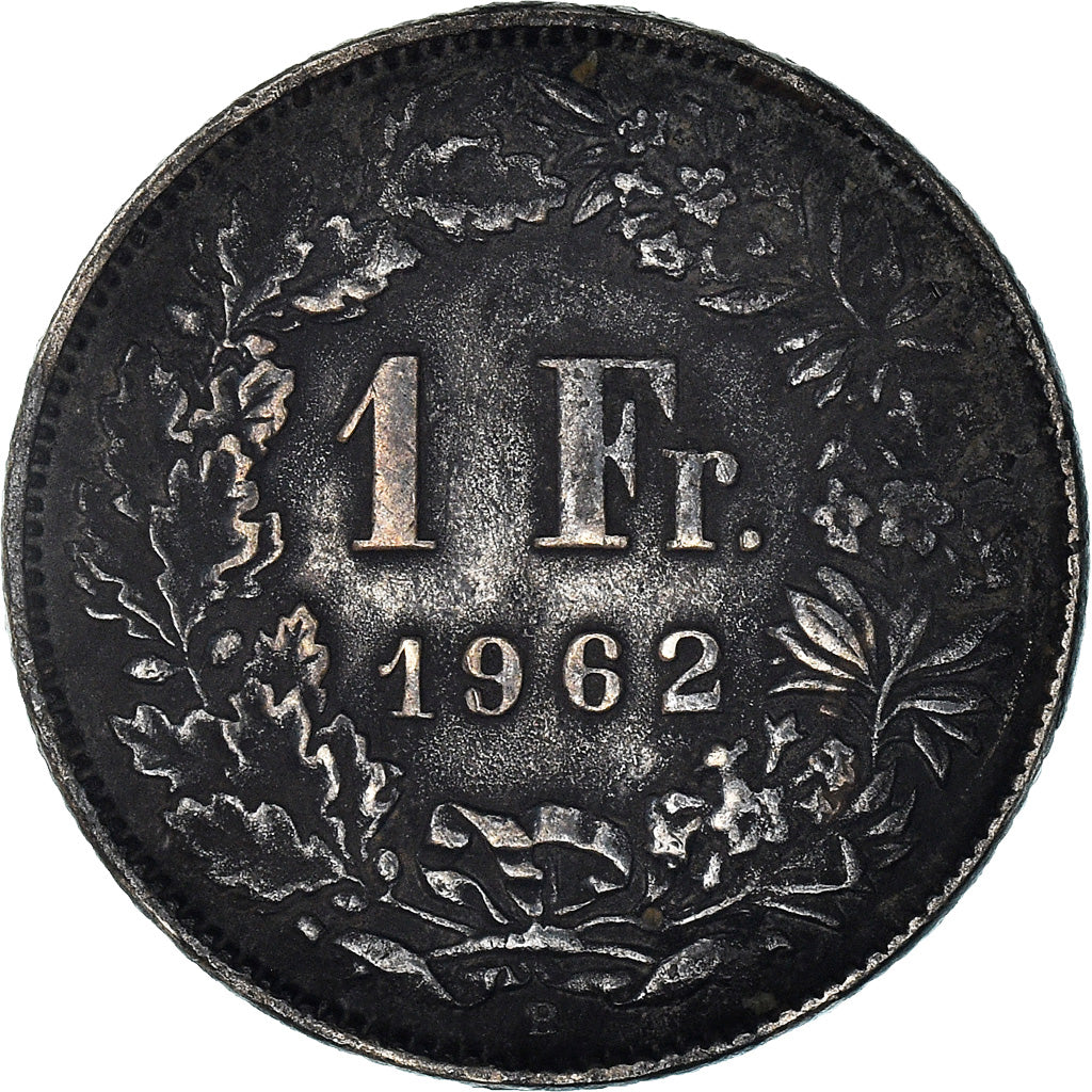 Coin, Switzerland, Franc, 1962, Bern, EF(40-45), Silver, KM:24