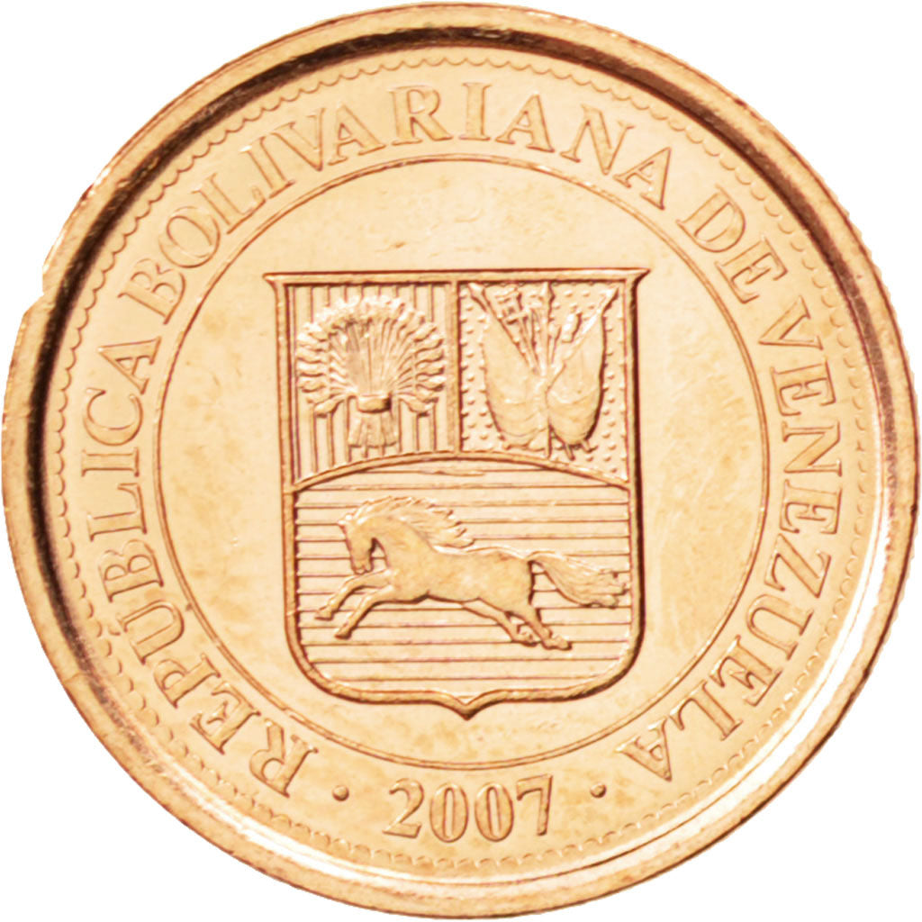 VENEZUELA, Centimo, 2007, Maracay, KM #87, MS(63), Copper Plated Steel, 14.9,...