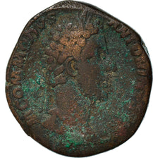 Coin, Commodus, Sestertius, 182 AD, Rome, F(12-15), Bronze, RIC:345